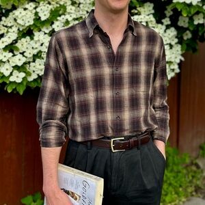 J. Crew Brushed Twill Plaid Shirt